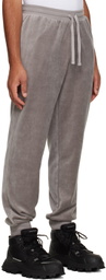 Emporio Armani Gray Embroidered Sweatpants