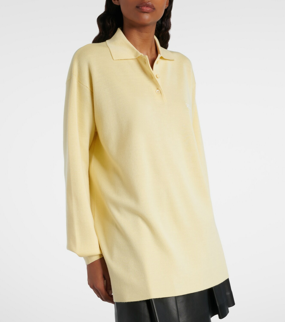Loewe Double L cashmere and silk-blend polo sweater