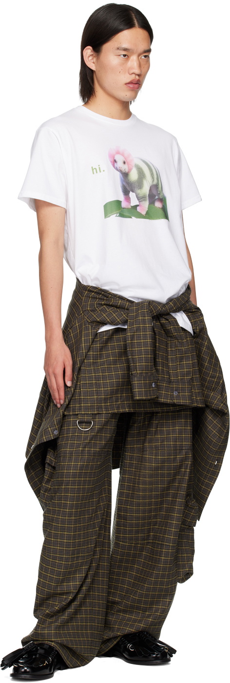 Collina Strada White 'Hi.' Graphic T-Shirt