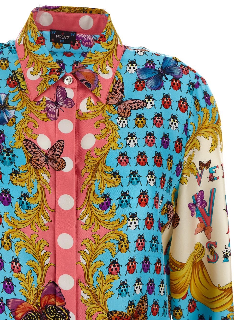【関税＆送料込み】Versace Printed Shirtdress Versace Treasure Cover-Up Dress Print | VERSACE US