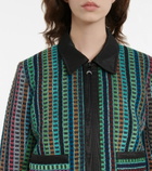 Marine Serre - Cropped cotton terry jacket