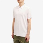 C.P. Company Men's 24/1 Piquet Resist Dyed Polo Shirt in Heavenly Pink