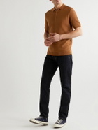 Sunspel - Slim-Fit Cotton-Piqué Polo Shirt - Brown