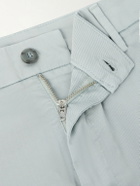 Canali - Straight-Leg Stretch Cotton-Blend Gabardine Shorts - Blue