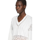 See by Chloe White Lace V-Neck Sweater