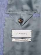 Caruso - Double-Breasted Linen Blazer - Blue