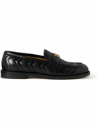 GUCCI - Marmont Logo-Detailed Quilted Leather Loafers - Black