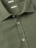 Massimo Alba - Genova Brushed-Twill Shirt - Green