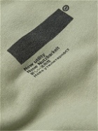 AFFIX - Standardised Logo-Print Organic Cotton-Jersey Hoodie - Green