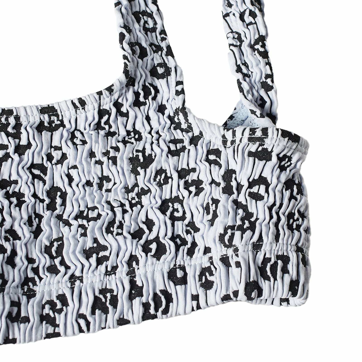 Good American Women's Leopard Scoop Bra in Glass Leopard