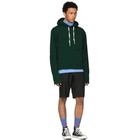 JW Anderson Green Raw Edge Hoodie