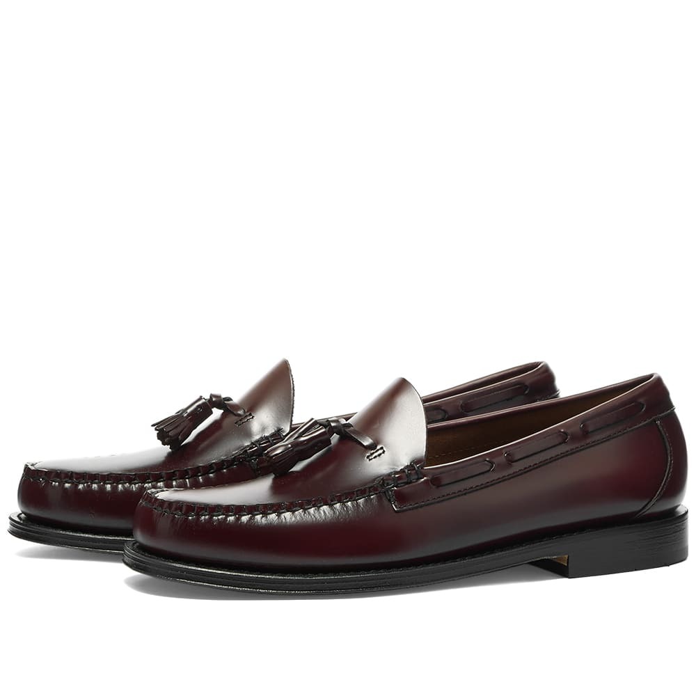 Bass Weejuns Men's Larkin Tassel Loafer in Wine Leather Bass Weejuns