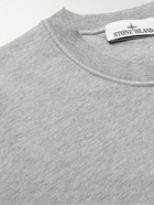 Stone Island - Logo-Appliquéd Garment-Dyed Cotton-Jersey Sweatshirt - Gray