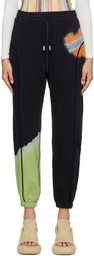 Eckhaus Latta Black Tie-Dye Sweatpants