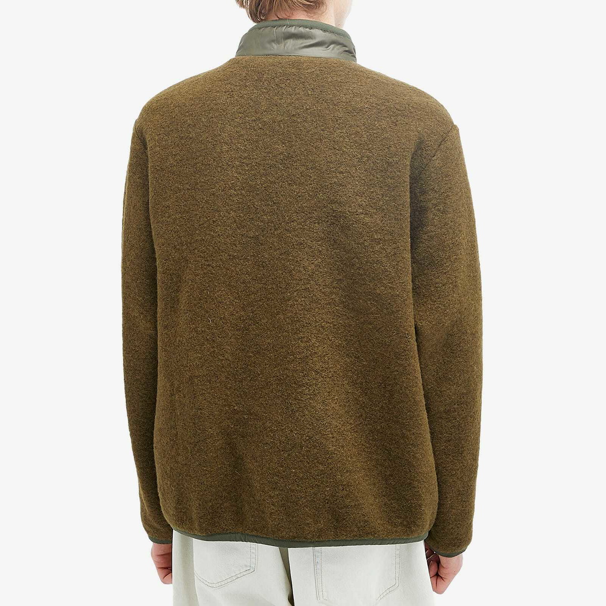 ジャケット・アウター Ewan Boa Jacket / Khaki A.P.C. Men's Ewan Wool Fleece Jacket in Military Khaki A.P.C.
