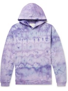 Camp High - Small Circle Tie-Dyed Cotton-Jersey Hoodie - Purple