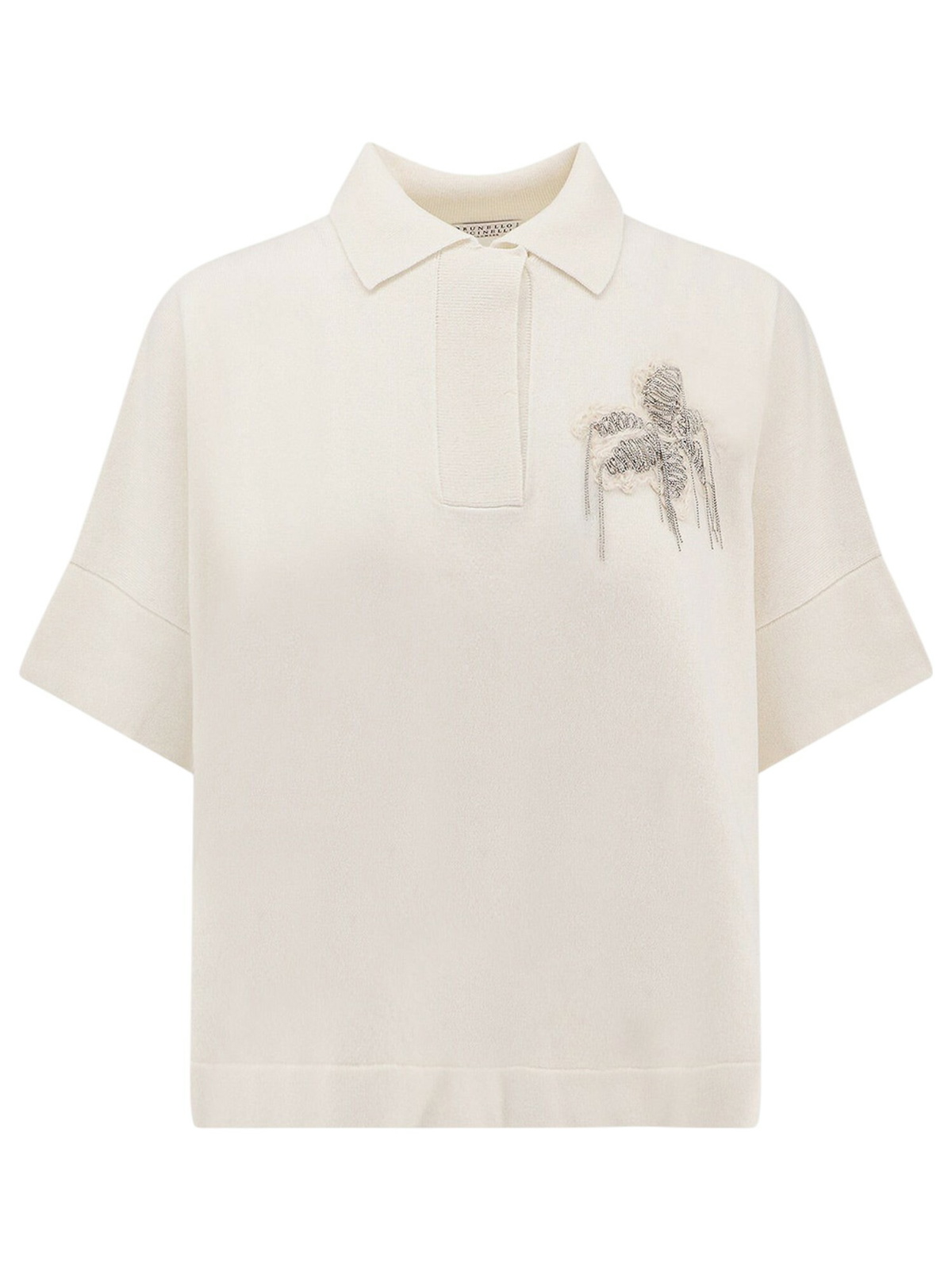 Tシャツ・カットソー BRUNELLO CUCINELLI Woman Polo Shirt White ML944VD115 C159 Brunello Cucinelli Brunello Cucinelli Polo Shirt Woman White