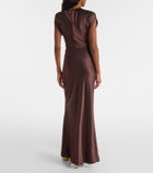 The Sei Silk satin maxi skirt