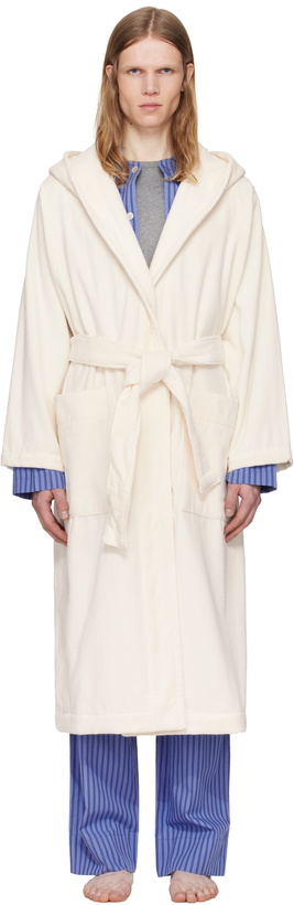 Photo: Tekla Off-White Terry Hooded Bathrobe