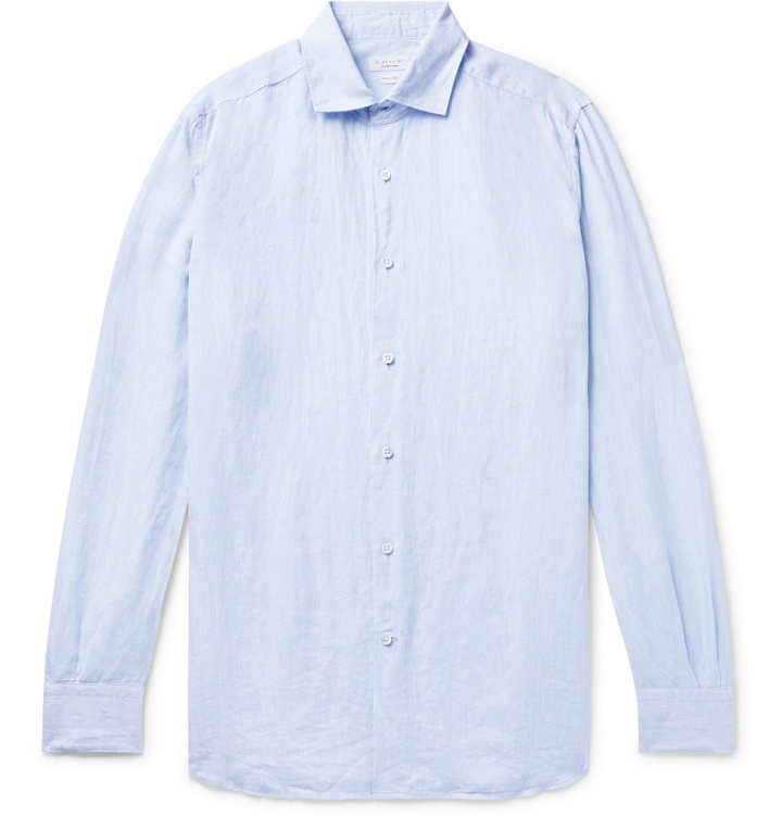 Photo: Incotex - Feelini Slim-Fit Linen Shirt - Blue