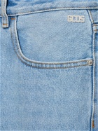 GCDS - 23cm Laser Logo Denim Straight Jeans