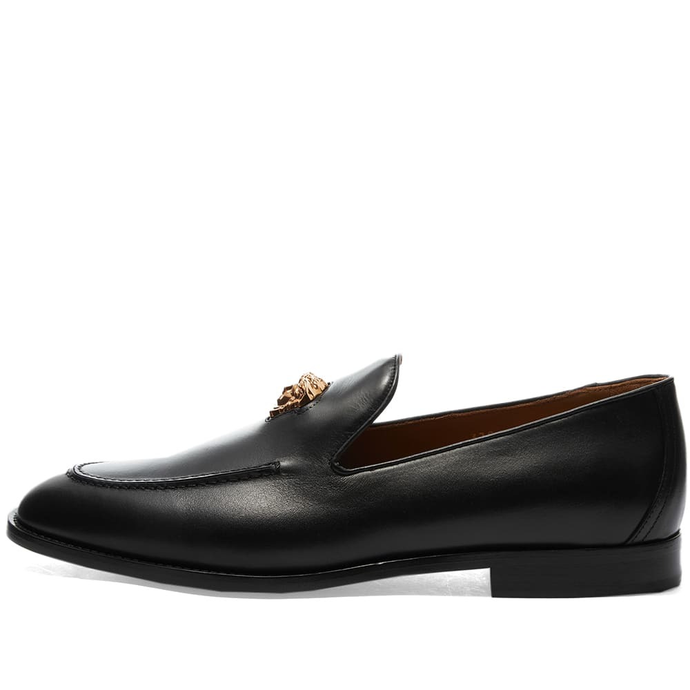 Versace Men's Medusa Head Loafer in Black/Gold Versace