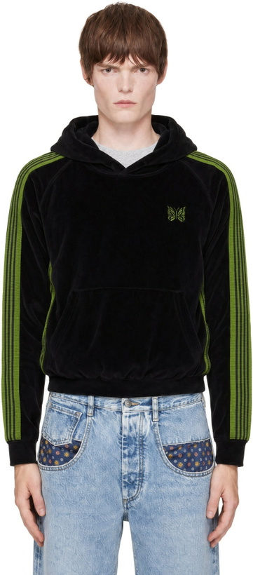 Photo: NEEDLES Black Velour Hoodie