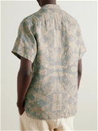 Oliver Spencer - Havana Camp-Collar Printed Linen Shirt - Blue