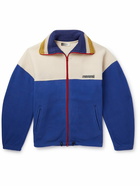 Isabel Marant - Malith Logo-Embroidered Colour-Block Fleece Zip-Up Sweatshirt - Blue