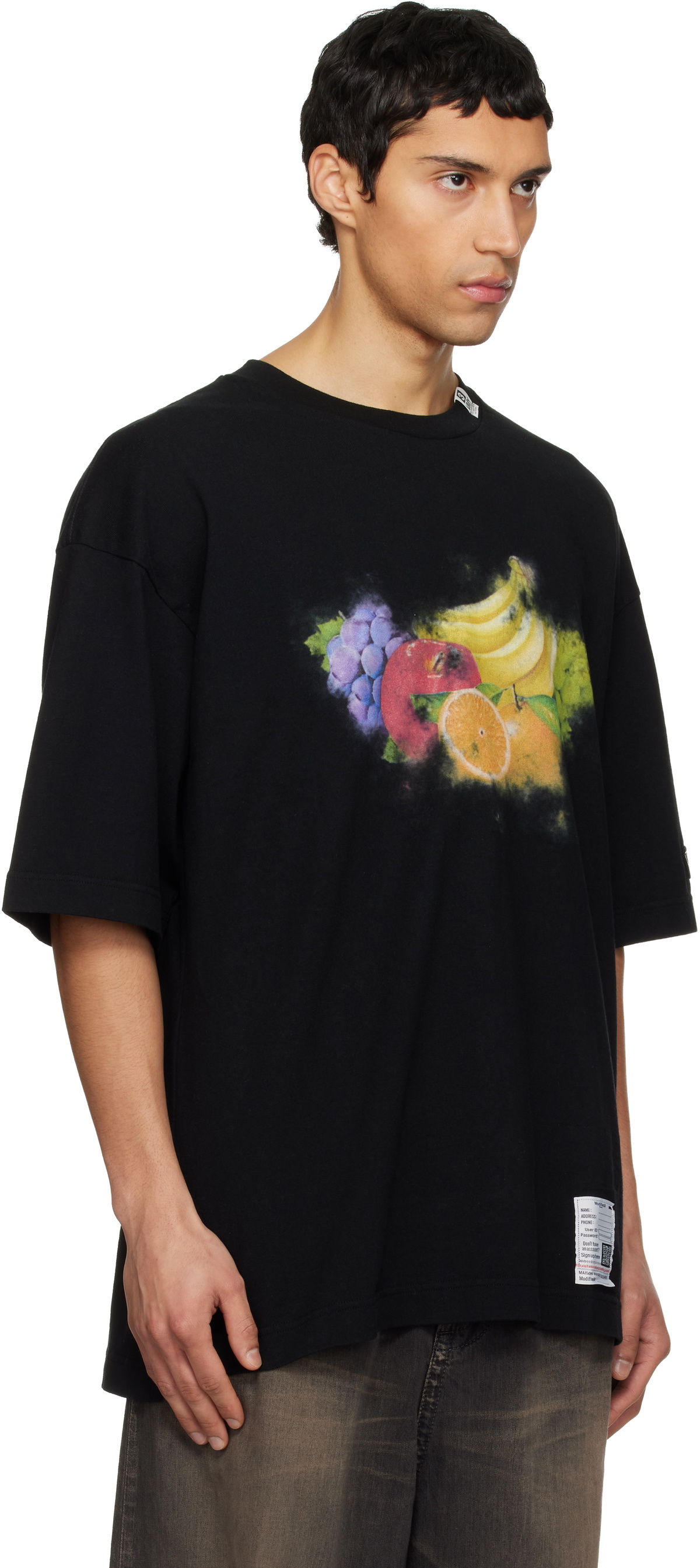 Maison MIHARA YASUHIRO Black Fruit Printed T-shirt Maison MIHARA