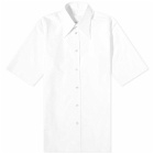 Maison Margiela Men's Short Sleeve Poplin Shirt in White