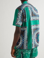 Sacai - Camp-Collar Bandana-Print Cotton-Canvas Shirt - Green