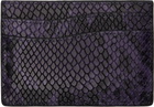Dime Purple Embossed Leather Card Holder