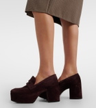 Gianvito Rossi Jenna suede platform penny loafers