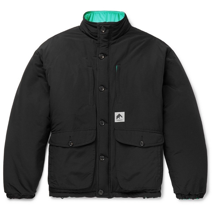 Photo: Flagstuff - Reversible Quilted Cotton-Blend and Shell Jacket - Black