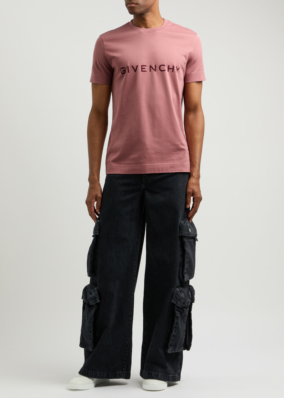 GIVENCHY ロゴ プリント コットン Tシャツ 人気 GIVENCHY プリント柄 コットンジャージー Tシャツ | NET-A-PORTER
