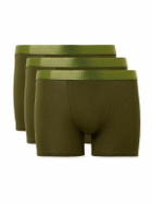 CDLP - Three-Pack Stretch-TENCEL™ Lyocell Boxer Briefs - Green