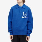 Axel Arigato Men's Team Polo Sweater in Bright Blue