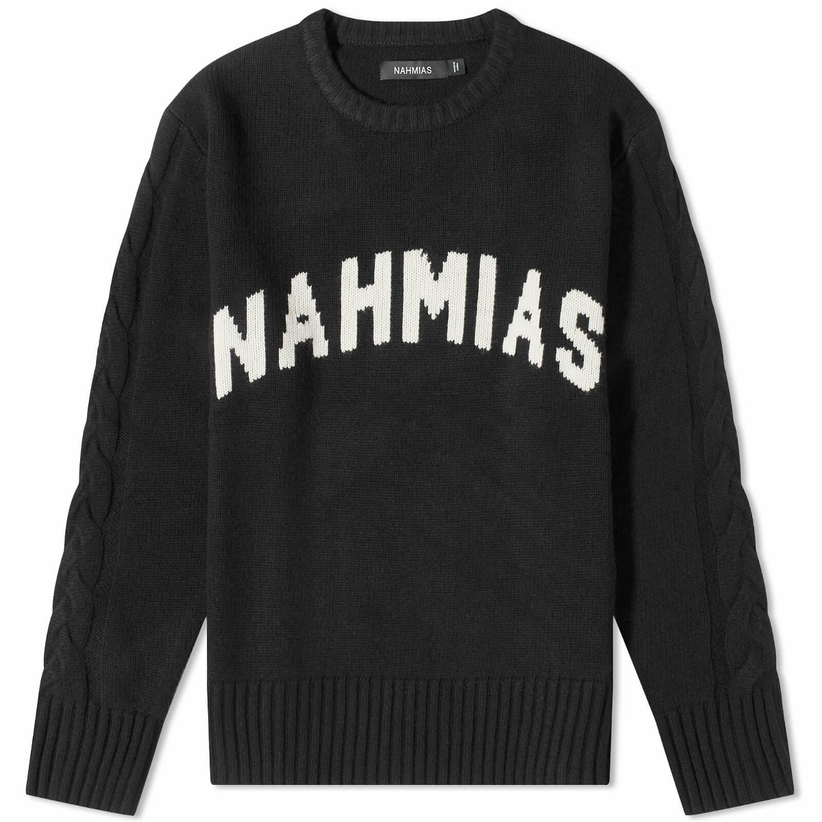 Photo: Nahmias Men's Logo Intarsia Crew Knit in Black