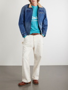 Cherry Los Angeles - Logo-Print Cotton-Mesh T-Shirt - Blue