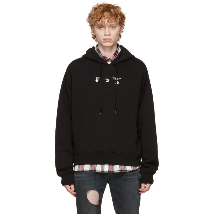 Photo: Off-White Black and Blue Marker Slim-Fit Hoodie