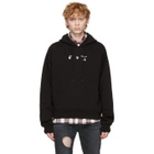 Off-White Black and Blue Marker Slim-Fit Hoodie