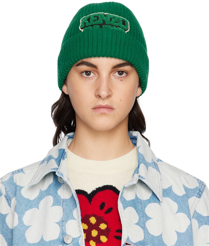 Photo: Kenzo Green College Patch Beanie
