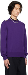 Jil Sander Purple Cutout Sweater
