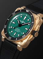 Bell & Ross - BR 03-92 Diver Limited Edition Automatic 42mm Bronze and Rubber Watch, Ref. No. BR0392-D-LT-BR/SRB