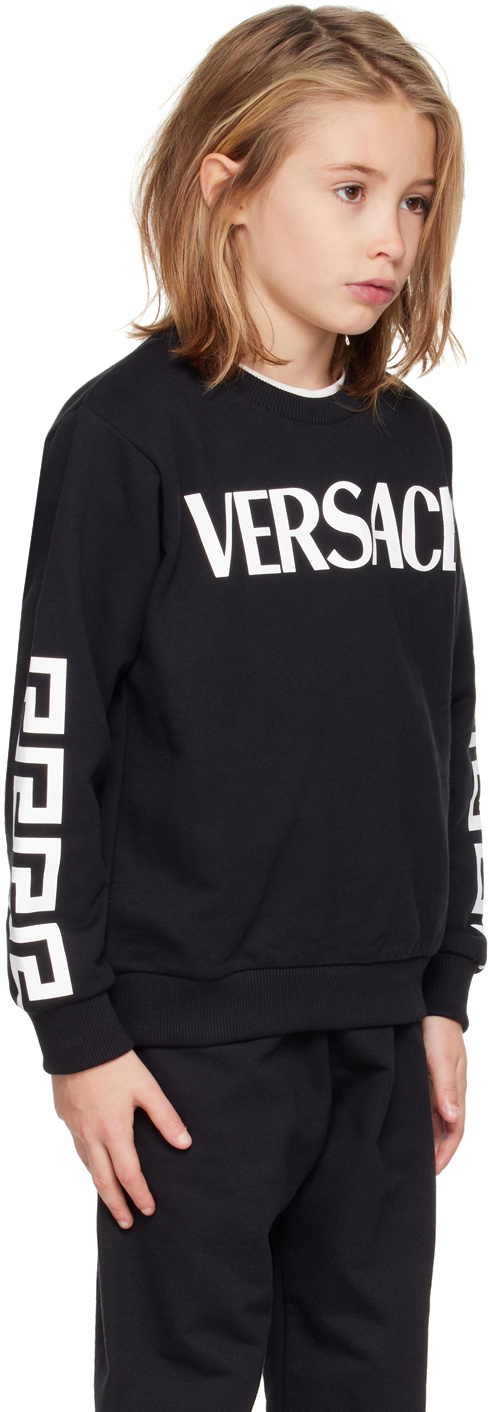 Versace Kids Black Greca Sweatshirt