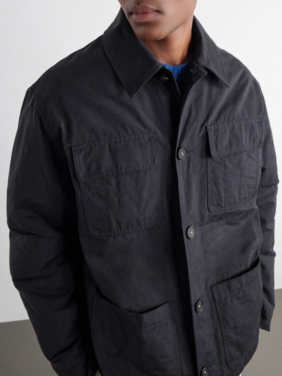 Massimo Alba - Gran Torino Padded Canvas Overshirt - Blue