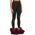 VETEMENTS Black Long Logo Leggings