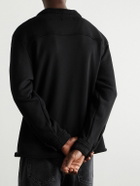 Les Tien - Camp-Collar Cotton-Fleece Overshirt - Black
