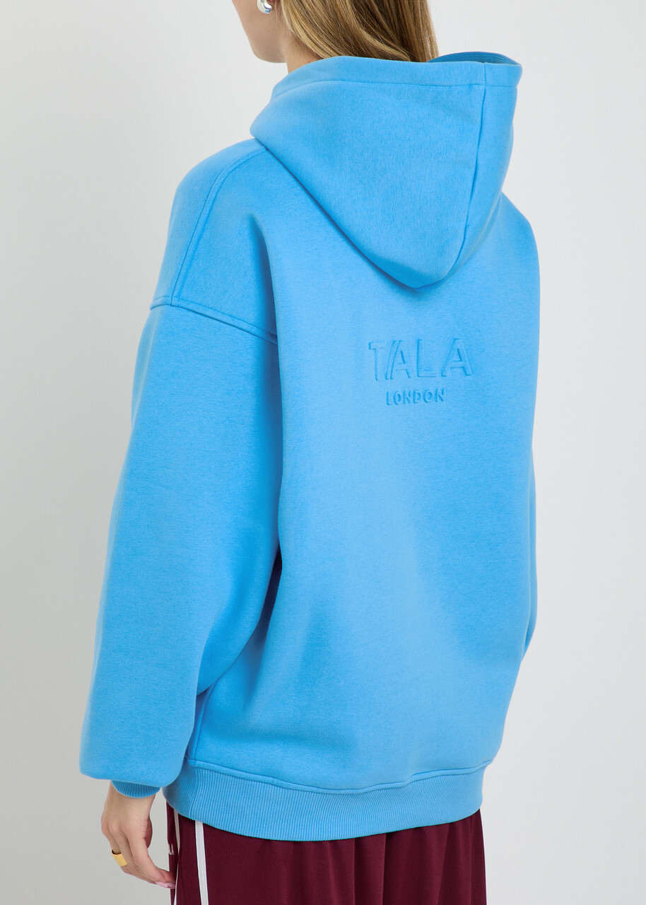 Tala Logo-embossed Cotton-blend Sweatshirt Blue